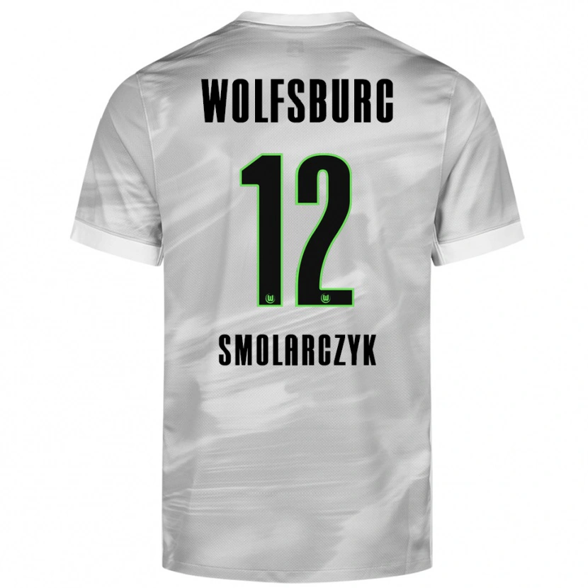 Danxen Kinderen Nelly Smolarczyk #12 Grijs Wit Uitshirt Uittenue 2025/26 T-Shirt