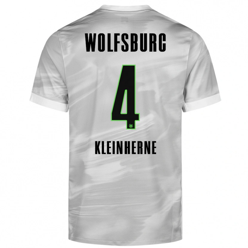 Danxen Kinderen Sophia Kleinherne #4 Grijs Wit Uitshirt Uittenue 2025/26 T-Shirt