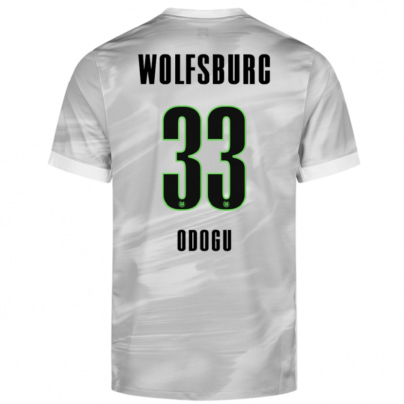 Danxen Kinderen David Odogu #33 Grijs Wit Uitshirt Uittenue 2025/26 T-Shirt