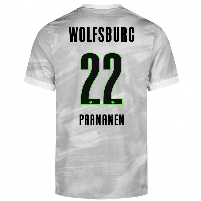 Danxen Kinderen Otto Paananen #22 Grijs Wit Uitshirt Uittenue 2025/26 T-Shirt