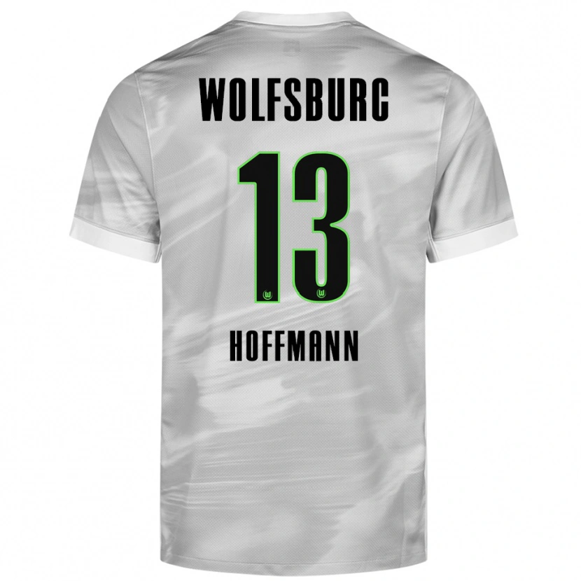Danxen Kinderen Nils Hoffmann #13 Grijs Wit Uitshirt Uittenue 2025/26 T-Shirt