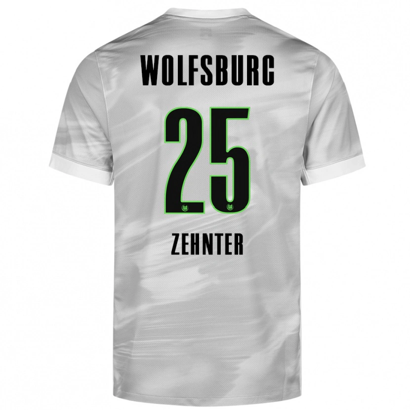 Danxen Kinderen Aaron Zehnter #25 Grijs Wit Uitshirt Uittenue 2025/26 T-Shirt