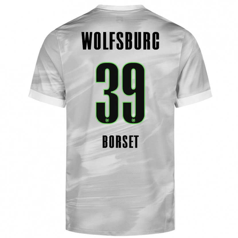 Danxen Kinderen Anders Rønne Børset #39 Grijs Wit Uitshirt Uittenue 2025/26 T-Shirt