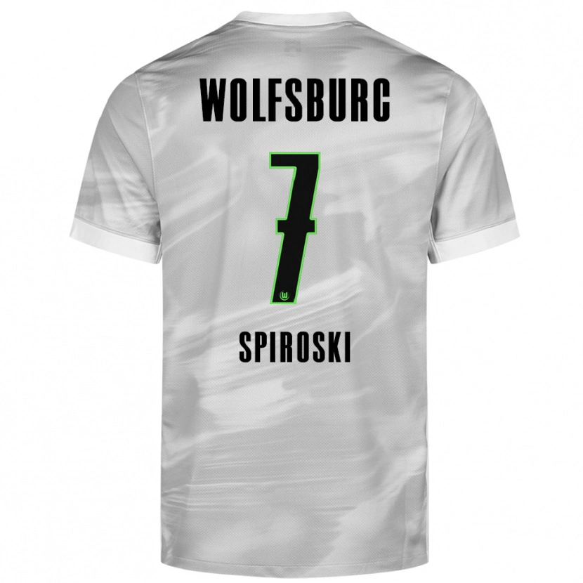 Danxen Kinderen Luka Spiroski #7 Grijs Wit Uitshirt Uittenue 2025/26 T-Shirt