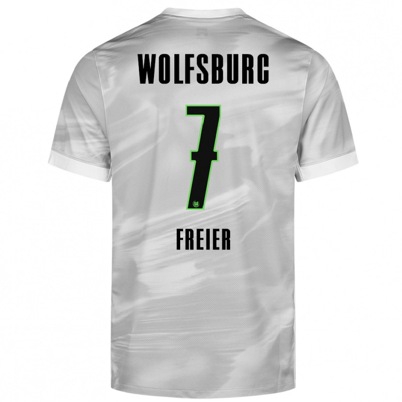 Danxen Kinderen Sharn Freier #7 Grijs Wit Uitshirt Uittenue 2025/26 T-Shirt