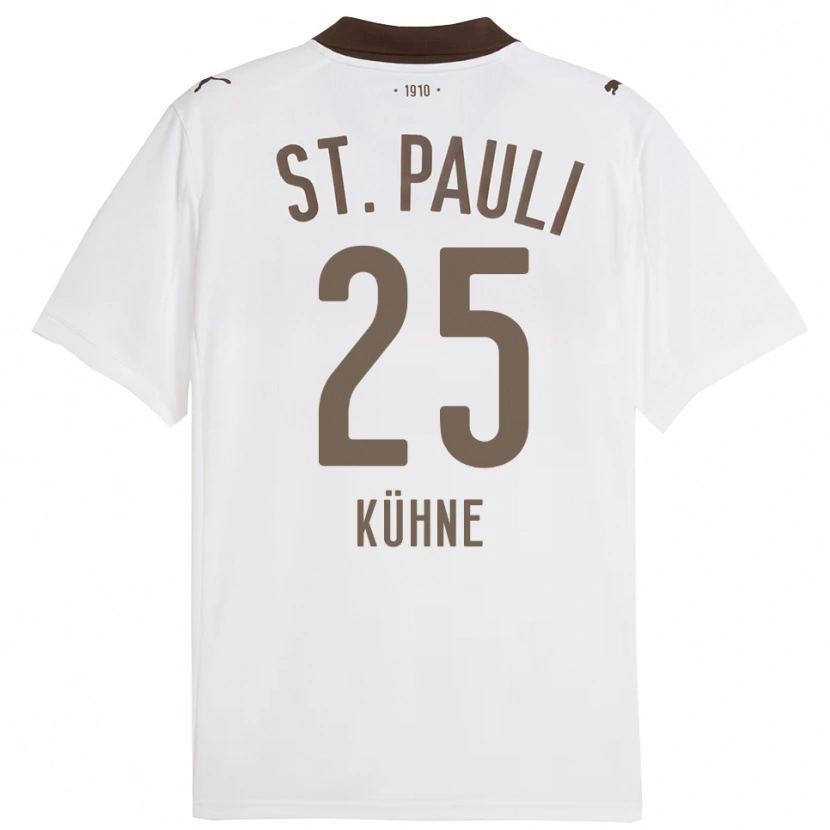 Danxen Kinderen Florian Kühne #25 Wit Rood Uitshirt Uittenue 2025/26 T-Shirt
