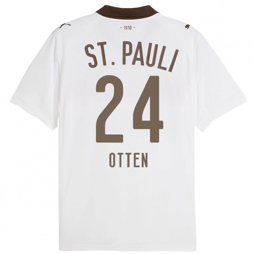 Danxen Kinderen Neo Otten #24 Wit Rood Uitshirt Uittenue 2025/26 T-Shirt