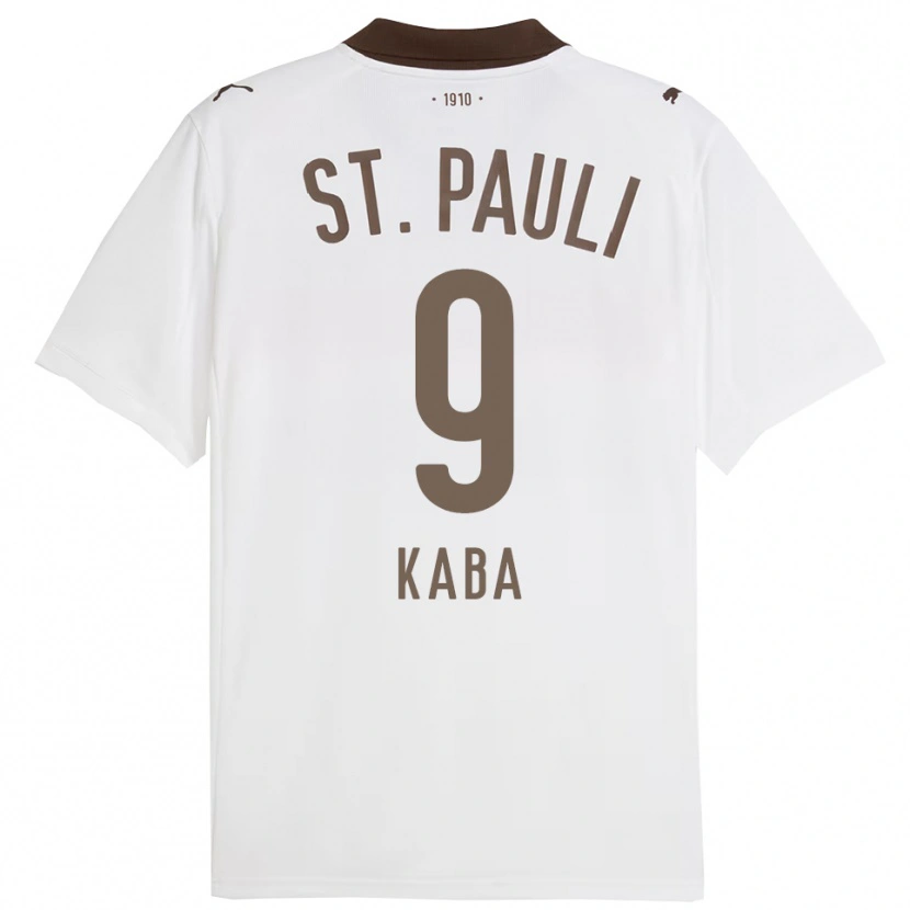Danxen Kinderen Wissou Kaba #9 Wit Rood Uitshirt Uittenue 2025/26 T-Shirt