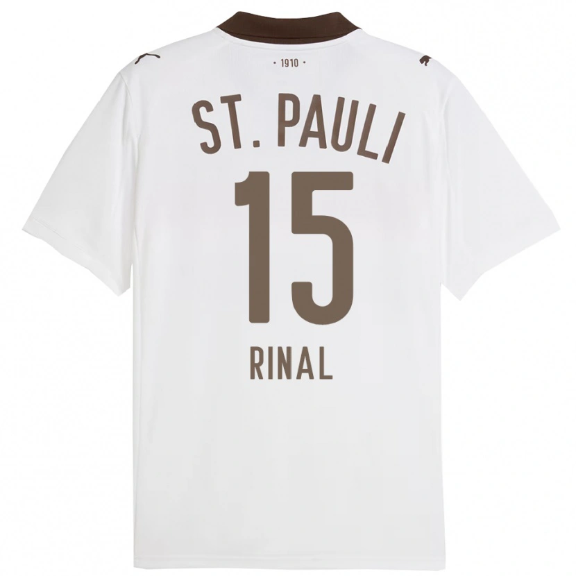 Danxen Kinderen Selcuk Rinal #15 Wit Rood Uitshirt Uittenue 2025/26 T-Shirt