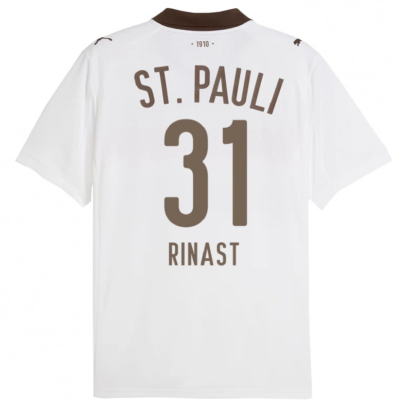 Danxen Kinderen Rachel Rinast #31 Wit Rood Uitshirt Uittenue 2025/26 T-Shirt