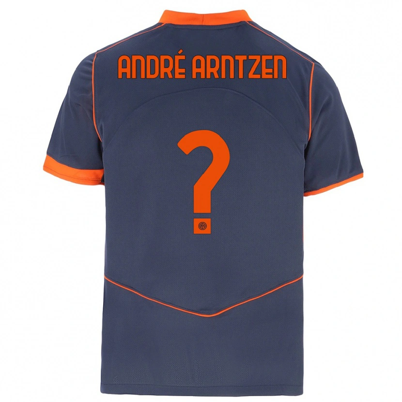 Danxen Kinderen Matheo André Arntzen #0 Grijs Oranje Thuisshirt Derde Tenue 2025/26 T-Shirt
