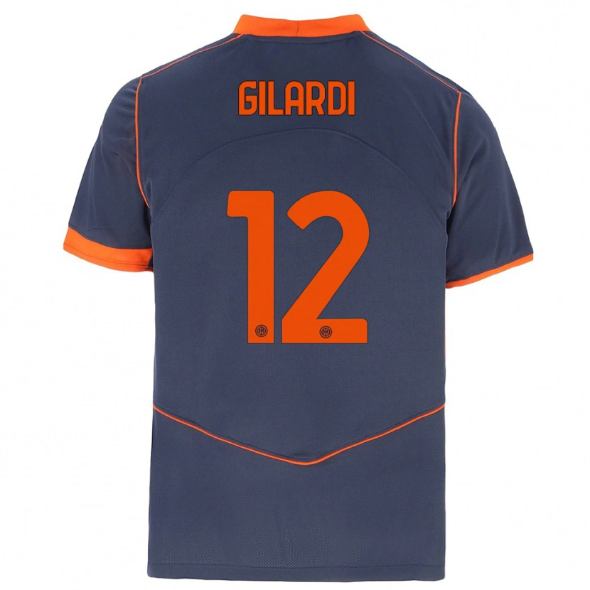 Danxen Kinderen Astrid Gilardi #12 Grijs Oranje Thuisshirt Derde Tenue 2025/26 T-Shirt