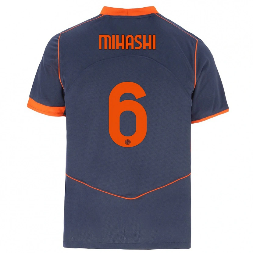 Danxen Kinderen Mana Mihashi #6 Grijs Oranje Thuisshirt Derde Tenue 2025/26 T-Shirt