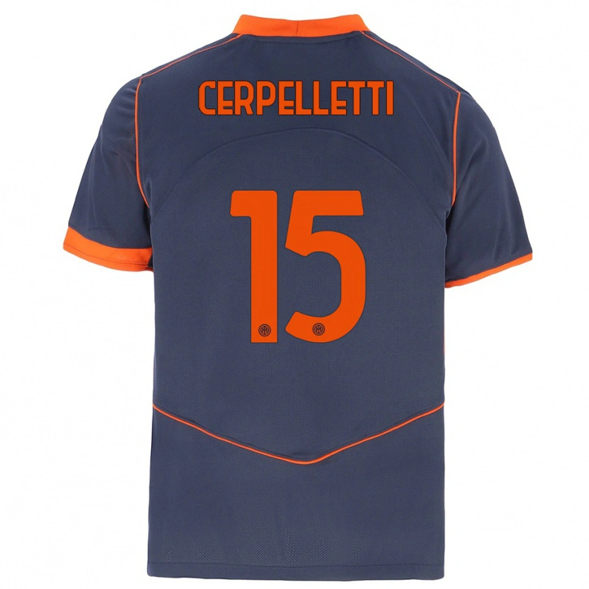 Danxen Kinderen Filippo Cerpelletti #15 Grijs Oranje Thuisshirt Derde Tenue 2025/26 T-Shirt