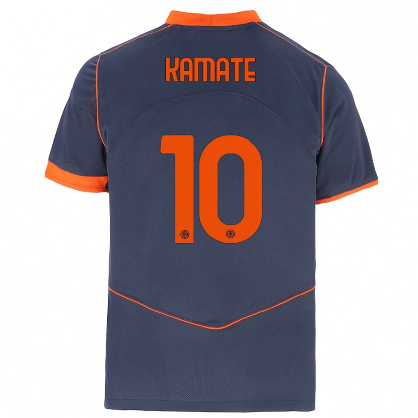 Danxen Kinderen Issiaka Kamate #10 Grijs Oranje Thuisshirt Derde Tenue 2025/26 T-Shirt
