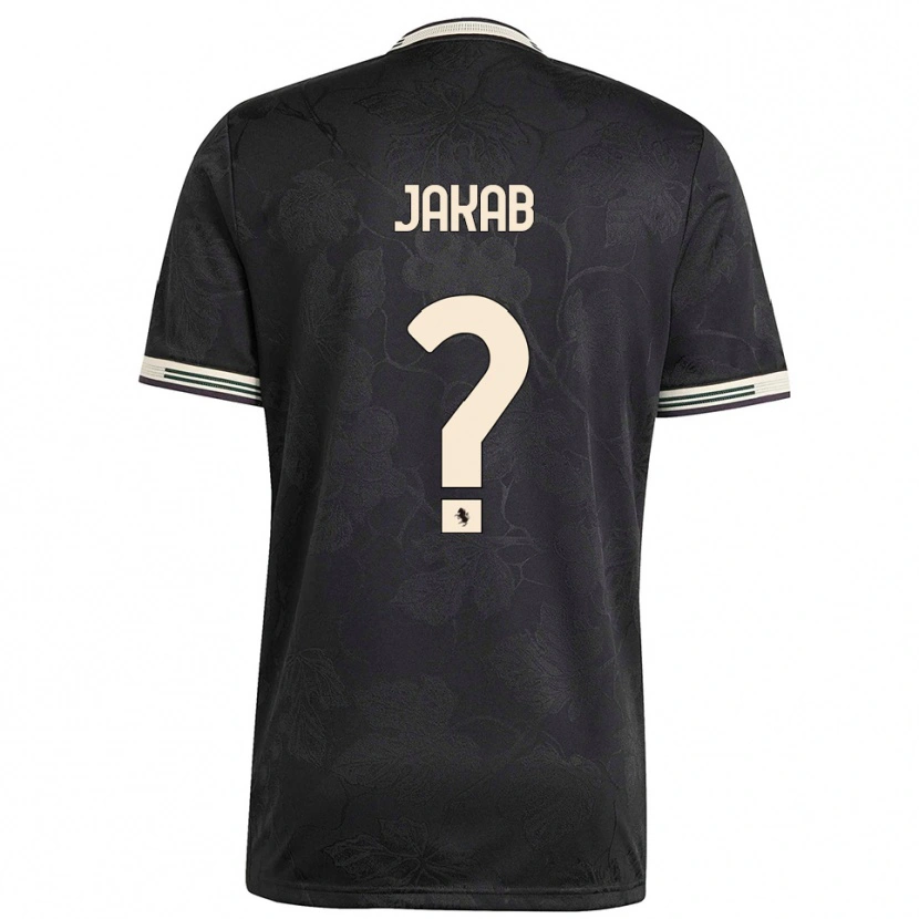 Danxen Kinderen Mátyás Jakab #0 Zwart Wit Groen Thuisshirt Derde Tenue 2025/26 T-Shirt