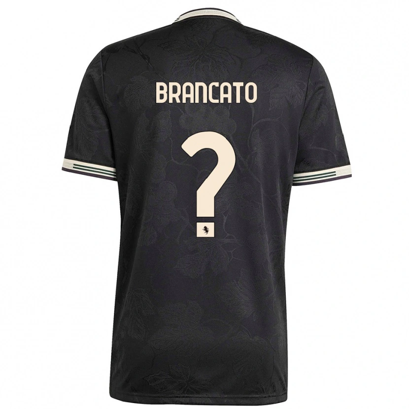 Danxen Kinderen Alessandro Brancato #0 Zwart Wit Groen Thuisshirt Derde Tenue 2025/26 T-Shirt