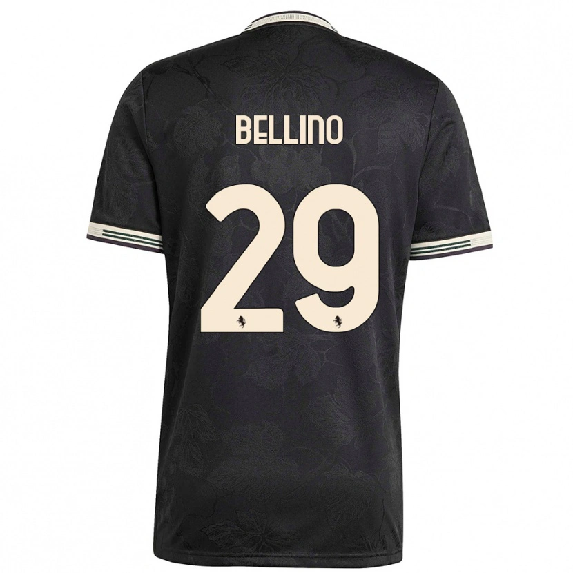 Danxen Kinderen Filippo Bellino #29 Zwart Wit Groen Thuisshirt Derde Tenue 2025/26 T-Shirt