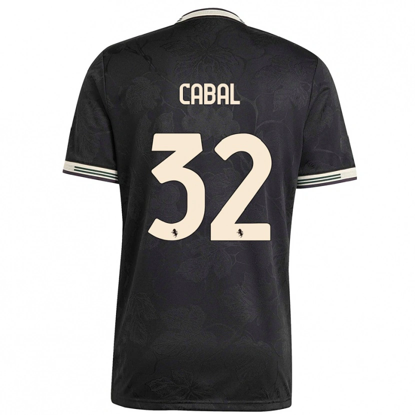 Danxen Kinderen Juan Cabal #32 Zwart Wit Groen Thuisshirt Derde Tenue 2025/26 T-Shirt