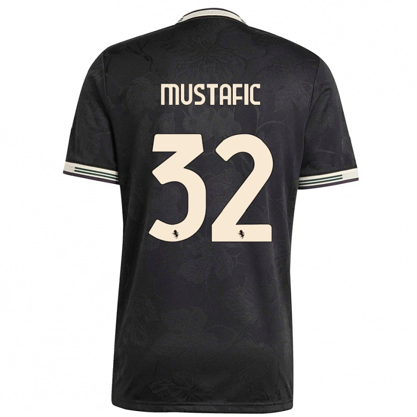 Danxen Kinderen Emma Mustafic #32 Zwart Wit Groen Thuisshirt Derde Tenue 2025/26 T-Shirt
