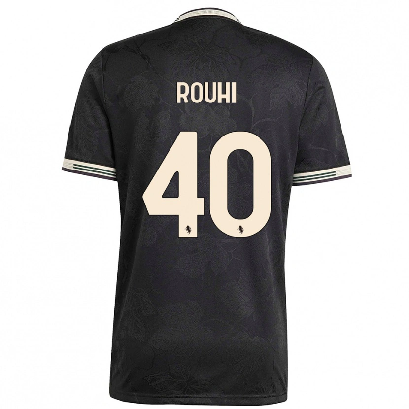 Danxen Kinderen Jonas Rouhi #40 Zwart Wit Groen Thuisshirt Derde Tenue 2025/26 T-Shirt