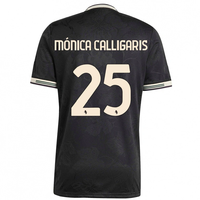 Danxen Kinderen Viola Mónica Calligaris #25 Zwart Wit Groen Thuisshirt Derde Tenue 2025/26 T-Shirt