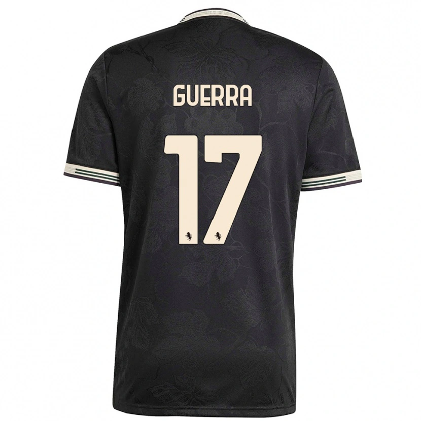 Danxen Kinderen Simone Guerra #17 Zwart Wit Groen Thuisshirt Derde Tenue 2025/26 T-Shirt