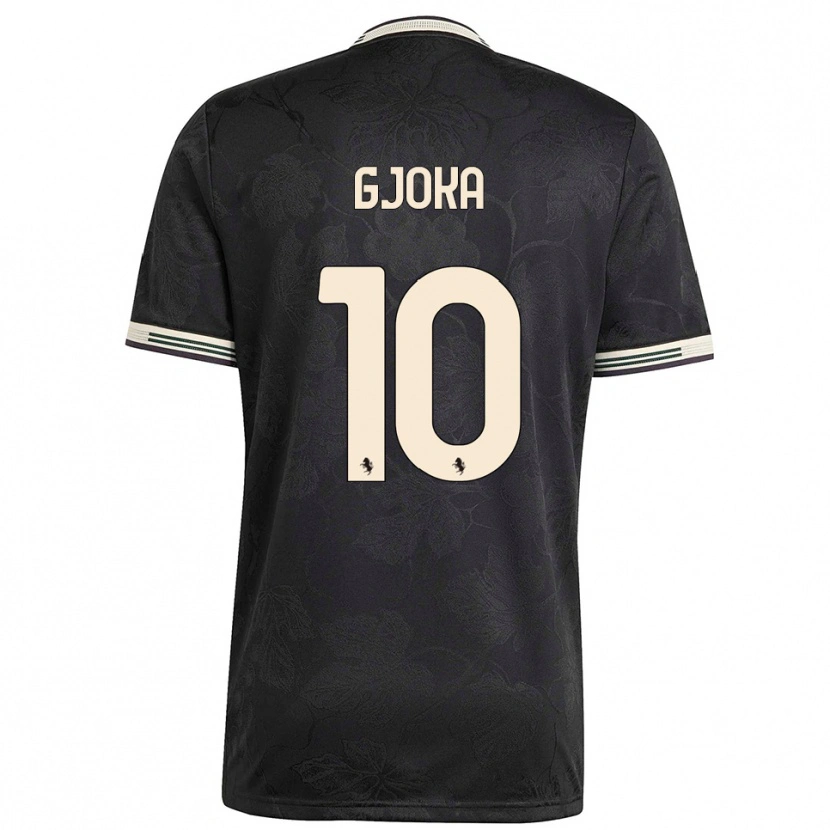 Danxen Kinderen Kevin Gjoka #10 Zwart Wit Groen Thuisshirt Derde Tenue 2025/26 T-Shirt