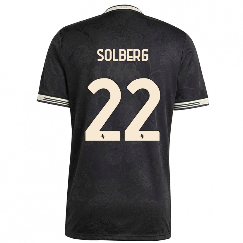 Danxen Kinderen Elias Solberg #22 Zwart Wit Groen Thuisshirt Derde Tenue 2025/26 T-Shirt