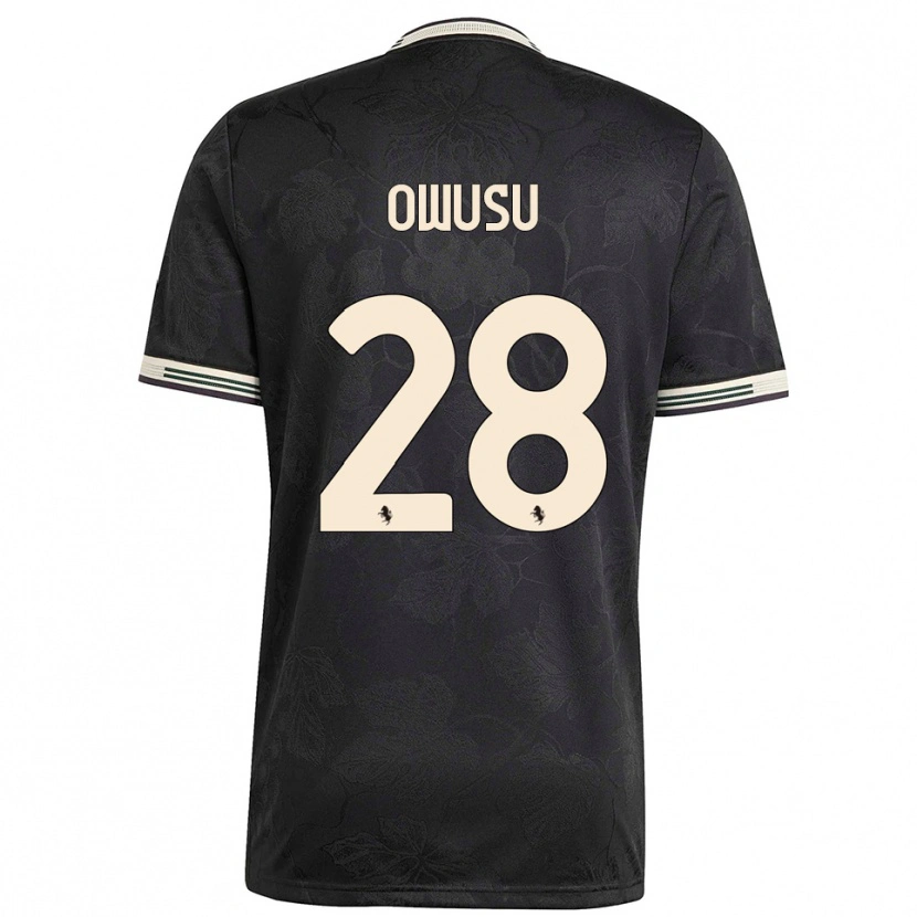 Danxen Kinderen Augusto Owusu #28 Zwart Wit Groen Thuisshirt Derde Tenue 2025/26 T-Shirt