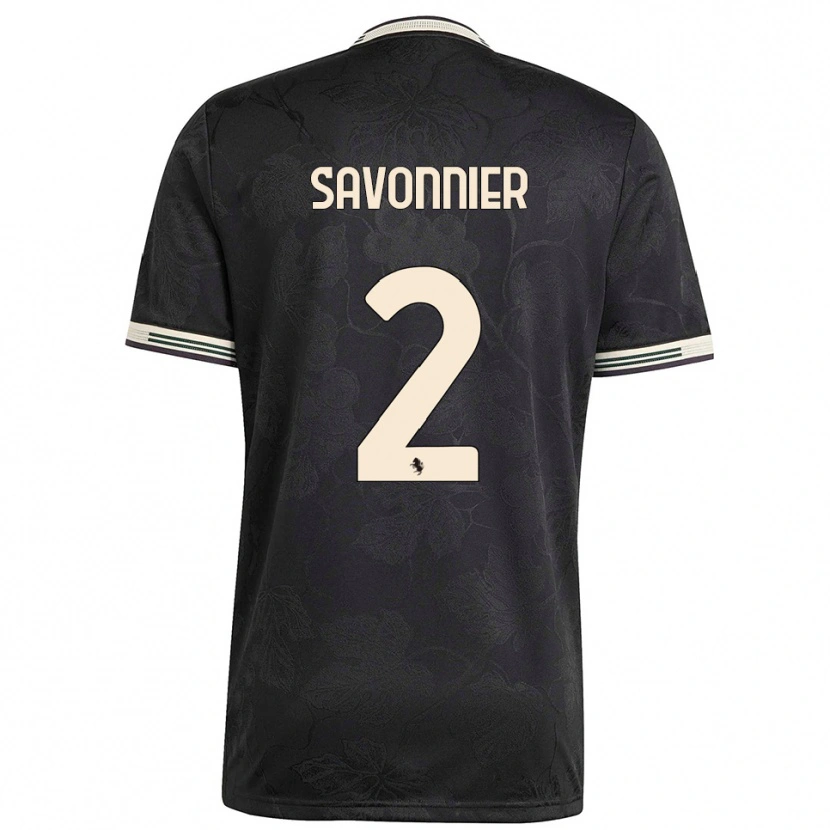Danxen Kinderen Nelson Savonnier #2 Zwart Wit Groen Thuisshirt Derde Tenue 2025/26 T-Shirt