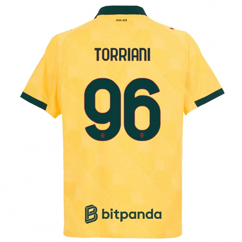 Danxen Kinderen Lorenzo Torriani #96 Geel Zwart Thuisshirt Derde Tenue 2025/26 T-Shirt