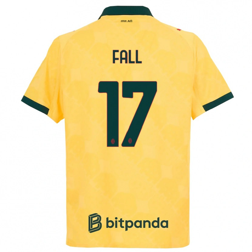 Danxen Kinderen Mbarick Fall #17 Geel Zwart Thuisshirt Derde Tenue 2025/26 T-Shirt