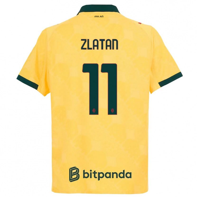 Danxen Kinderen Zlatan Ibrahimovic #11 Geel Zwart Thuisshirt Derde Tenue 2025/26 T-Shirt