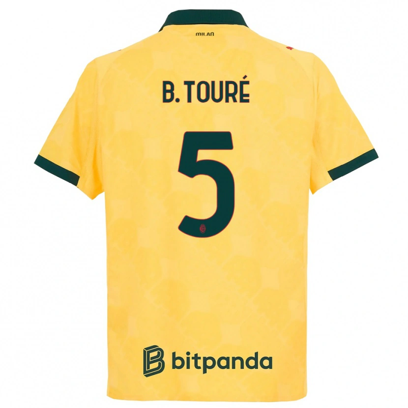 Danxen Kinderen Fode Ballo-Toure #5 Geel Zwart Thuisshirt Derde Tenue 2025/26 T-Shirt