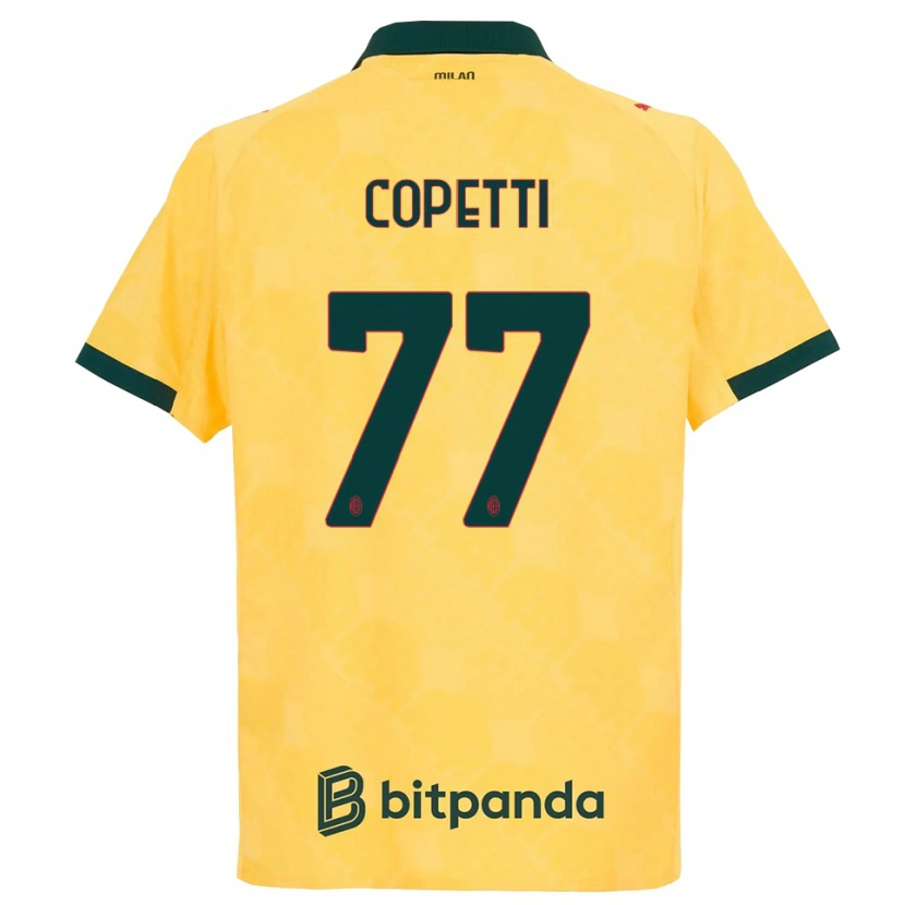 Danxen Kinderen Matilde Copetti #77 Geel Zwart Thuisshirt Derde Tenue 2025/26 T-Shirt