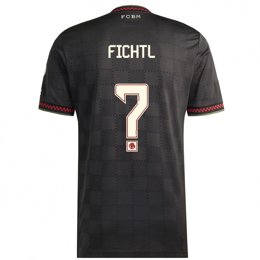 Danxen Kinderen Noah Fichtl #0 Zwart Wit Thuisshirt Derde Tenue 2025/26 T-Shirt