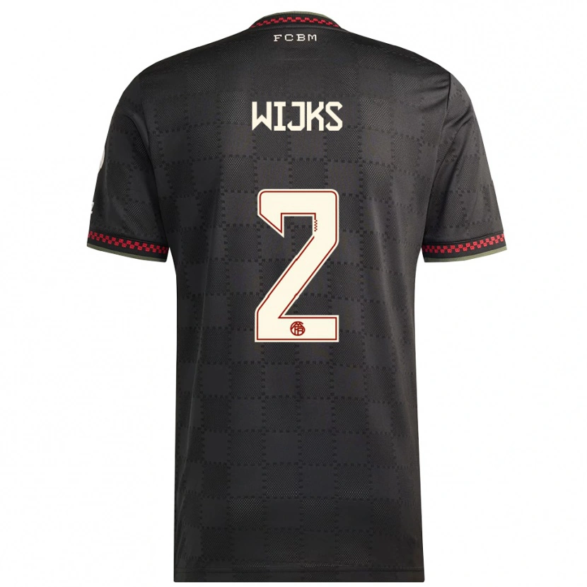 Danxen Kinderen Chivano Wijks #2 Zwart Wit Thuisshirt Derde Tenue 2025/26 T-Shirt