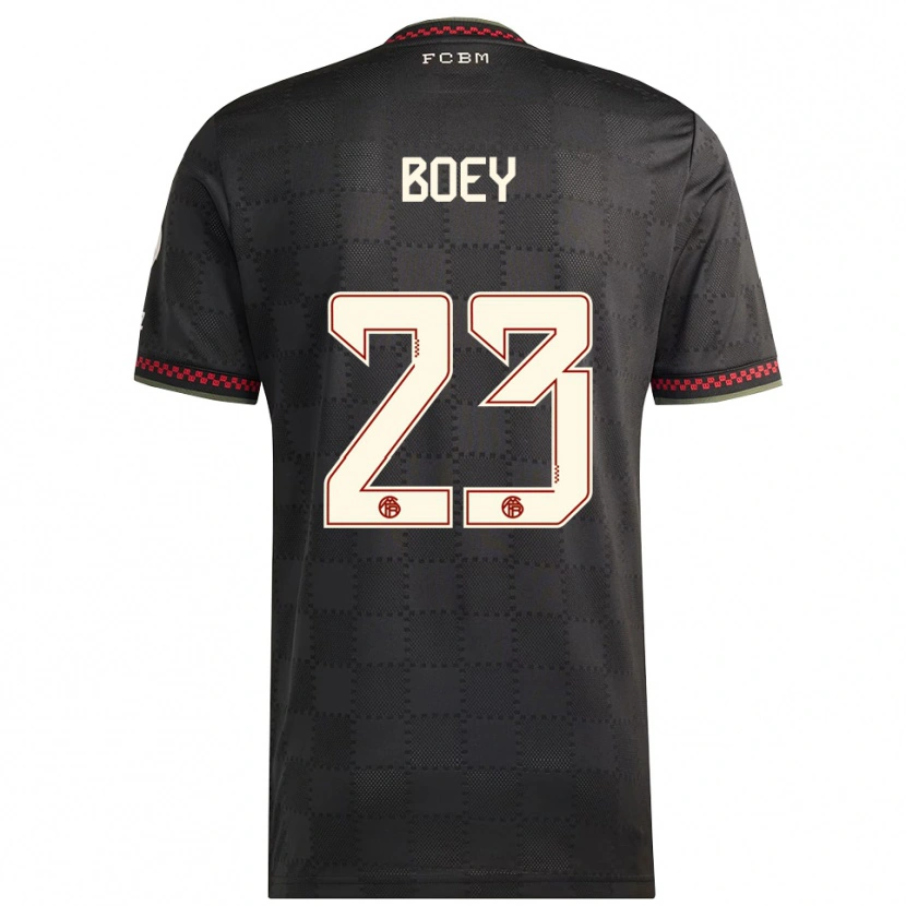 Danxen Kinderen Sacha Boey #23 Zwart Wit Thuisshirt Derde Tenue 2025/26 T-Shirt
