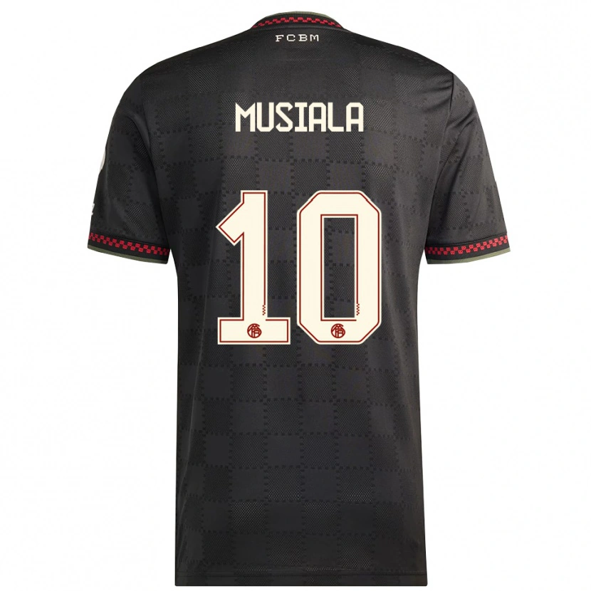 Danxen Kinderen Jamal Musiala #10 Zwart Wit Thuisshirt Derde Tenue 2025/26 T-Shirt