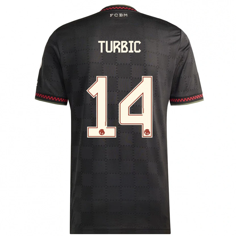 Danxen Kinderen Vedad Turbic #14 Zwart Wit Thuisshirt Derde Tenue 2025/26 T-Shirt