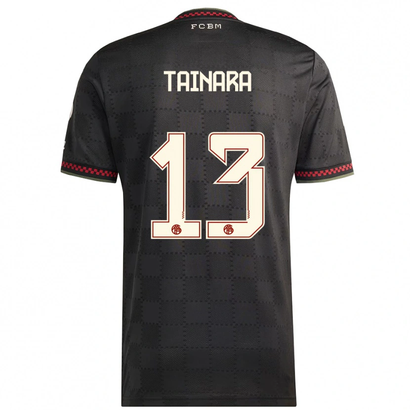 Danxen Kinderen Tainara #13 Zwart Wit Thuisshirt Derde Tenue 2025/26 T-Shirt
