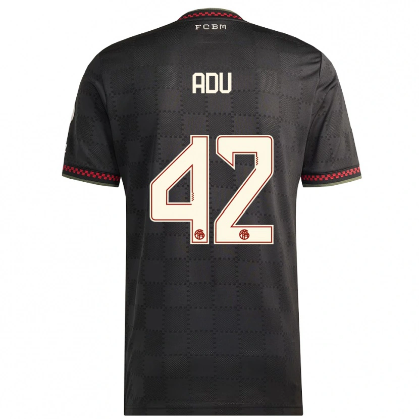 Danxen Kinderen Gibson Adu #42 Zwart Wit Thuisshirt Derde Tenue 2025/26 T-Shirt