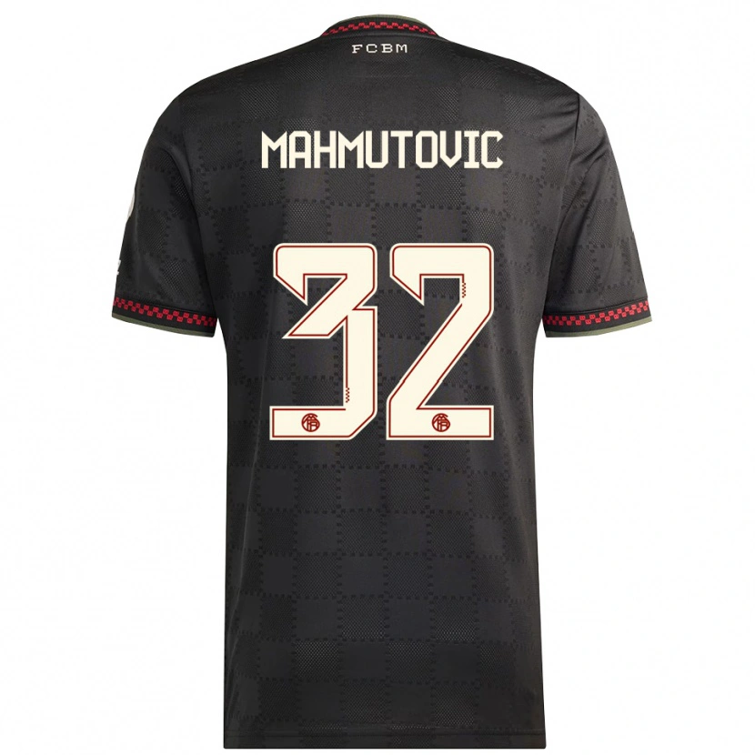 Danxen Kinderen Ena Mahmutovic #32 Zwart Wit Thuisshirt Derde Tenue 2025/26 T-Shirt