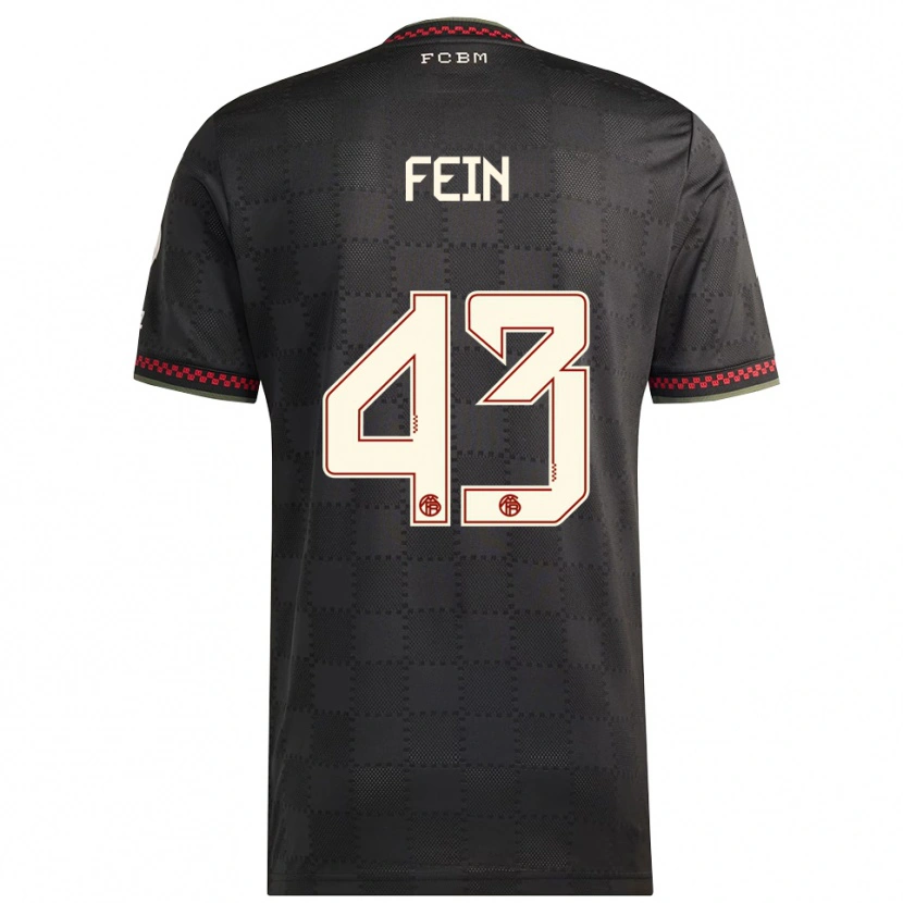 Danxen Kinderen Adrian Fein #43 Zwart Wit Thuisshirt Derde Tenue 2025/26 T-Shirt