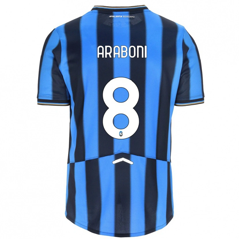 Danxen Heren Sebastiano Araboni #8 Hemelblauw Zwart Thuisshirt Thuistenue 2025/26 T-Shirt