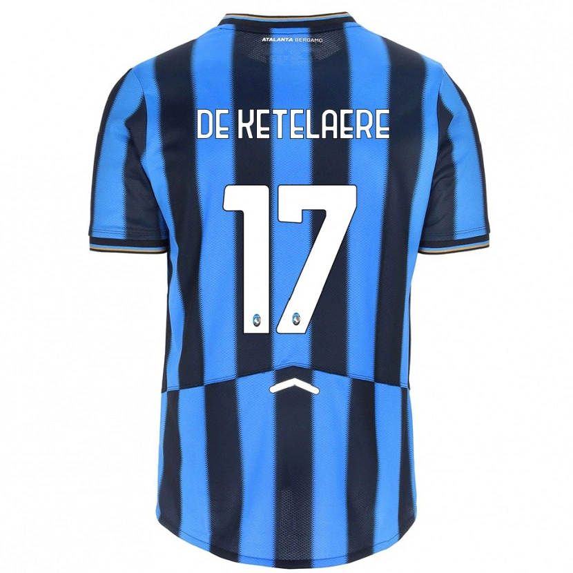 Danxen Heren Charles De Ketelaere #17 Hemelblauw Zwart Thuisshirt Thuistenue 2025/26 T-Shirt