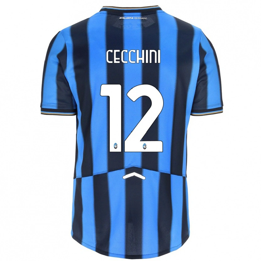Danxen Heren Filippo Cecchini #12 Hemelblauw Zwart Thuisshirt Thuistenue 2025/26 T-Shirt