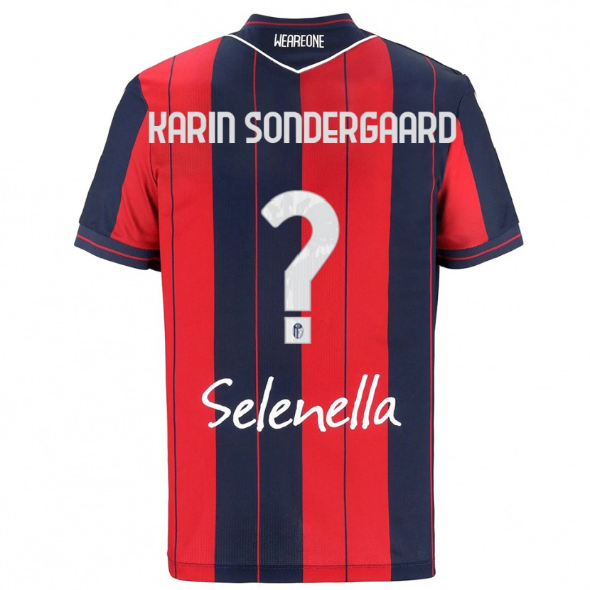 Danxen Heren Alice Karin Sondergaard #0 Rood Marineblauw Thuisshirt Thuistenue 2025/26 T-Shirt