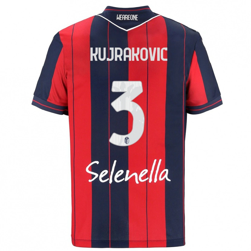 Danxen Heren Minel Kujrakovic #3 Rood Marineblauw Thuisshirt Thuistenue 2025/26 T-Shirt